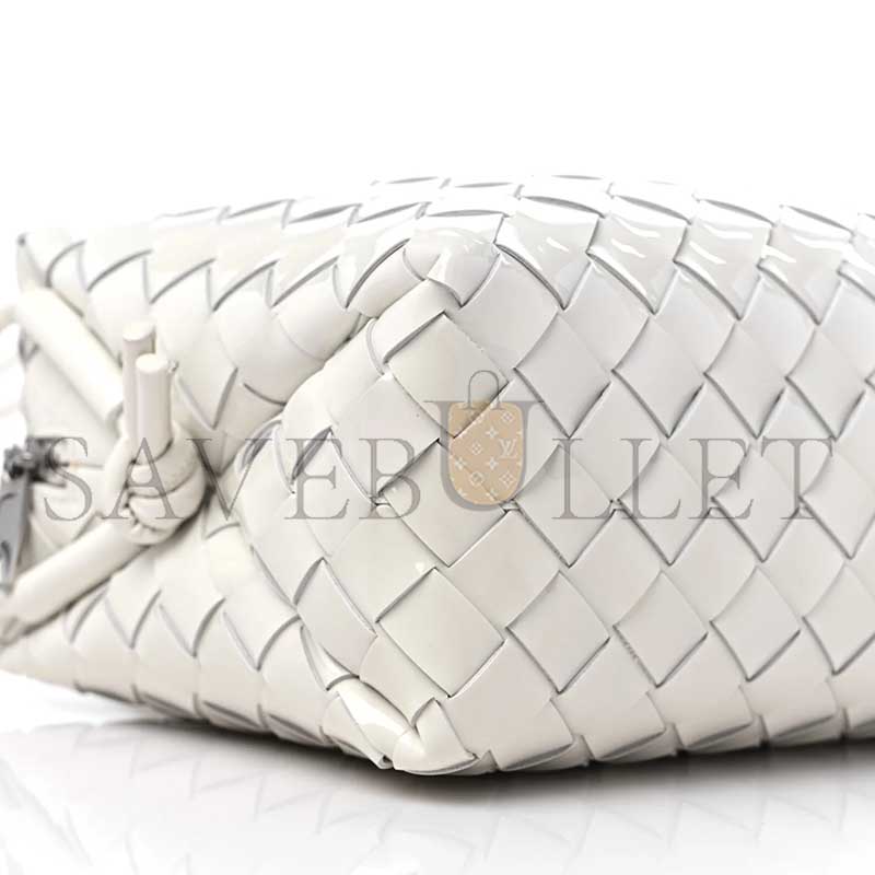 BOTTEGA VENETA CALFSKIN INTRECCIATO SMALL LOOP CAMERA BAG WHITE 680255 (22*15*8cm)